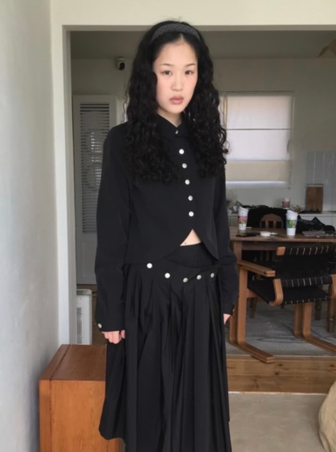 텍스처서울 mo skirt 블랙 상품이미지2