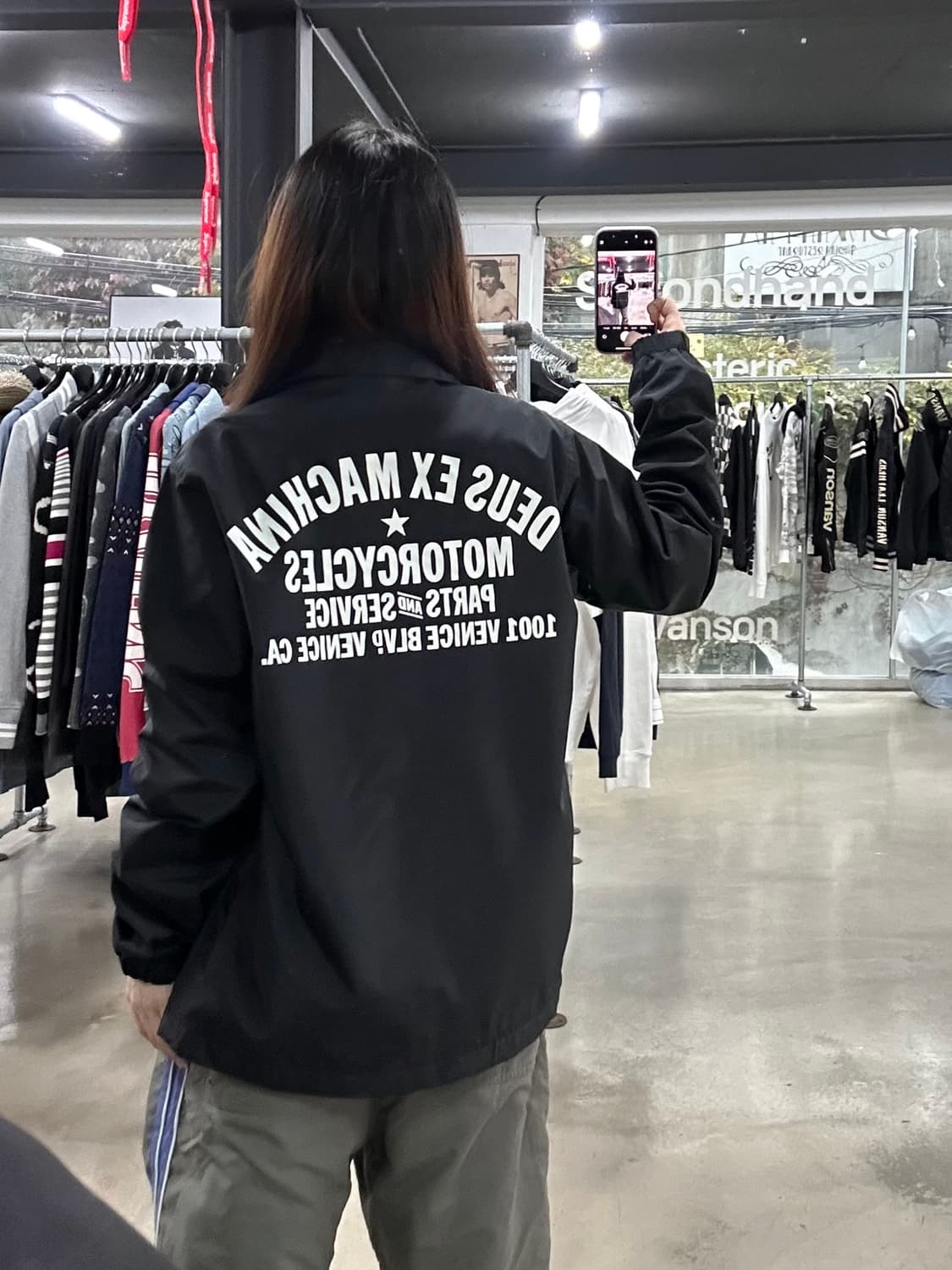 데우스 엑스마키나 코치자켓 블랙 상품이미지2