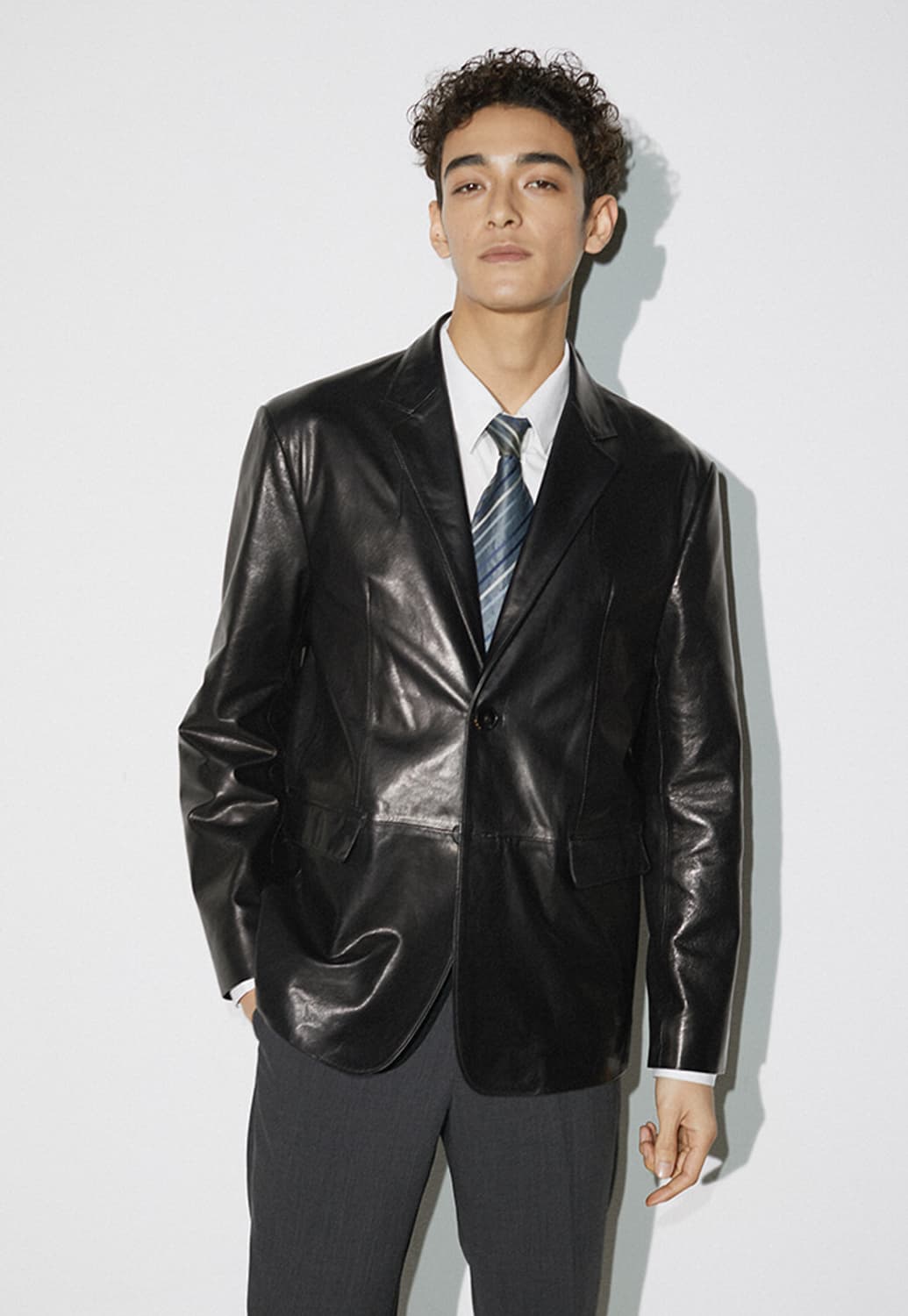토니웩 19SS port Leather Blazer 베지터블 램 래더 L 상품이미지1