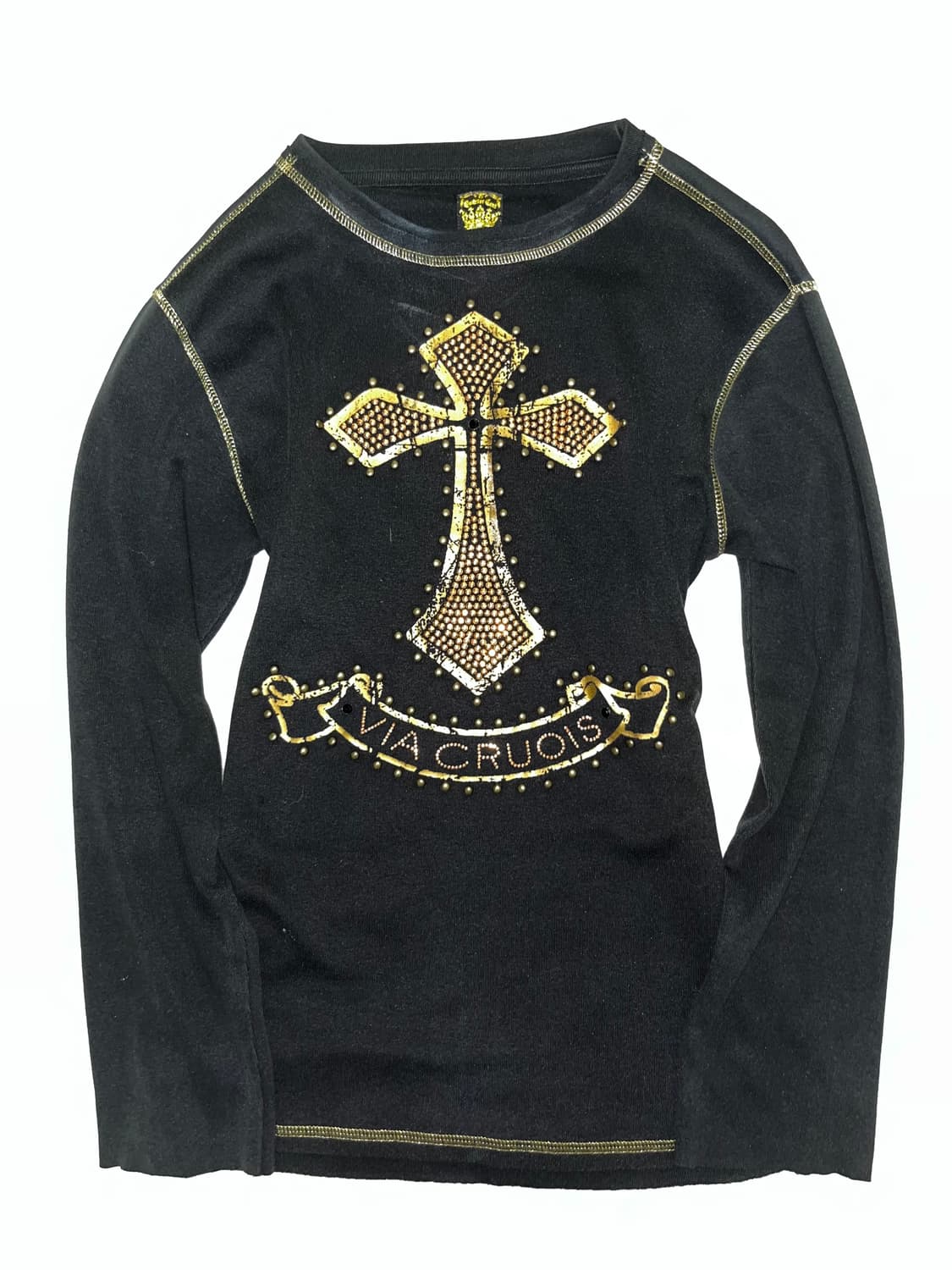 cross stud gold stitch long sleeve 상품이미지1
