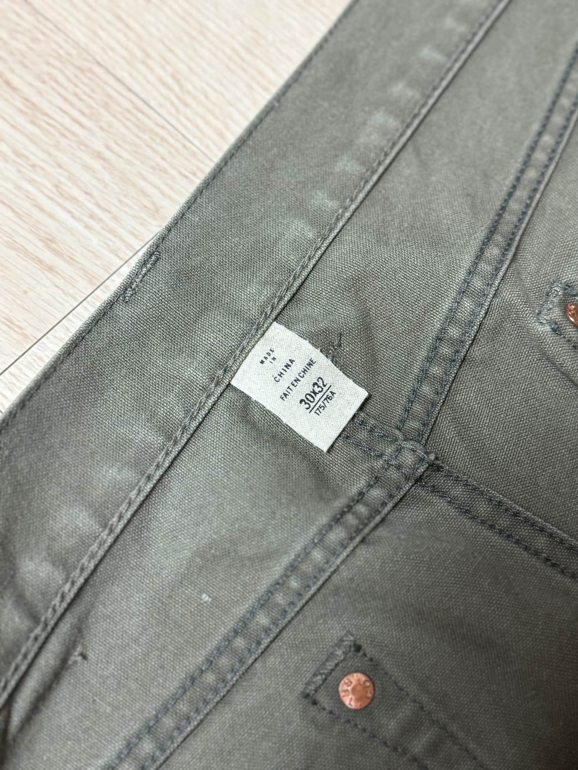(30) RRL 슬림핏 올리브 캔버스 팬츠 상품이미지4