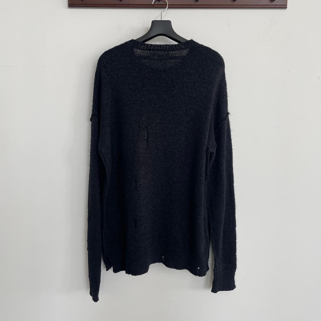 올세인츠 블랙 데미지 니트 상품이미지2