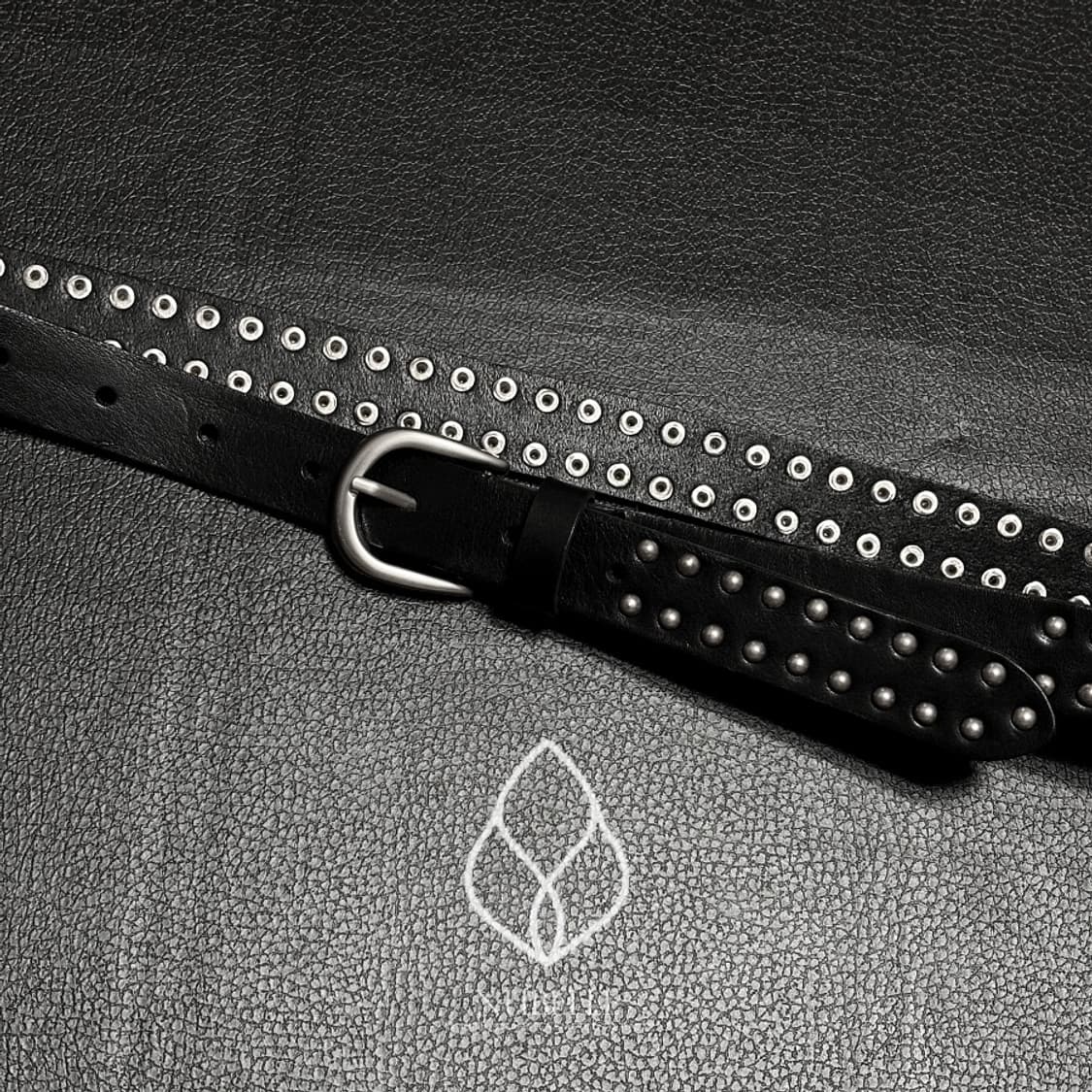 🌗 Stud vegetable belt / 스터드 베지터블 소가죽 벨트 상품이미지3