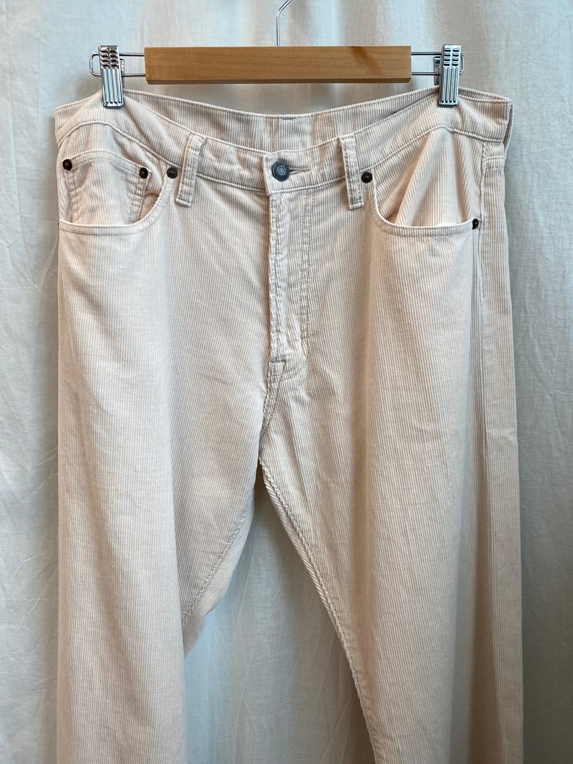 GU 아이보리 코듀로이 팬츠(L/32인치) 상품이미지2