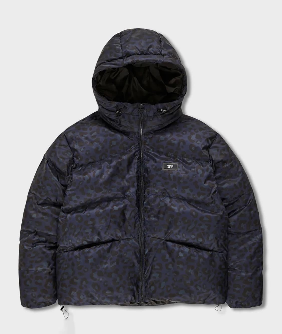 리복 숏 패딩 숏 푸퍼 점퍼 레오파드 95사이즈 상품이미지1