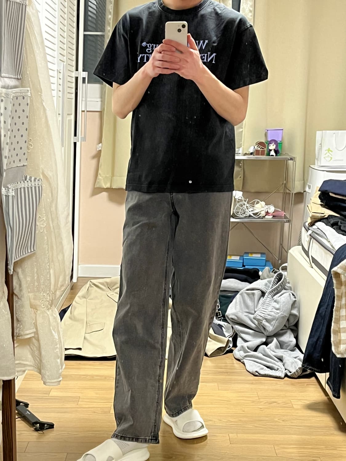 토피 모어 와이드 데님 팬츠 S사이즈 (deep grey) 상품이미지1