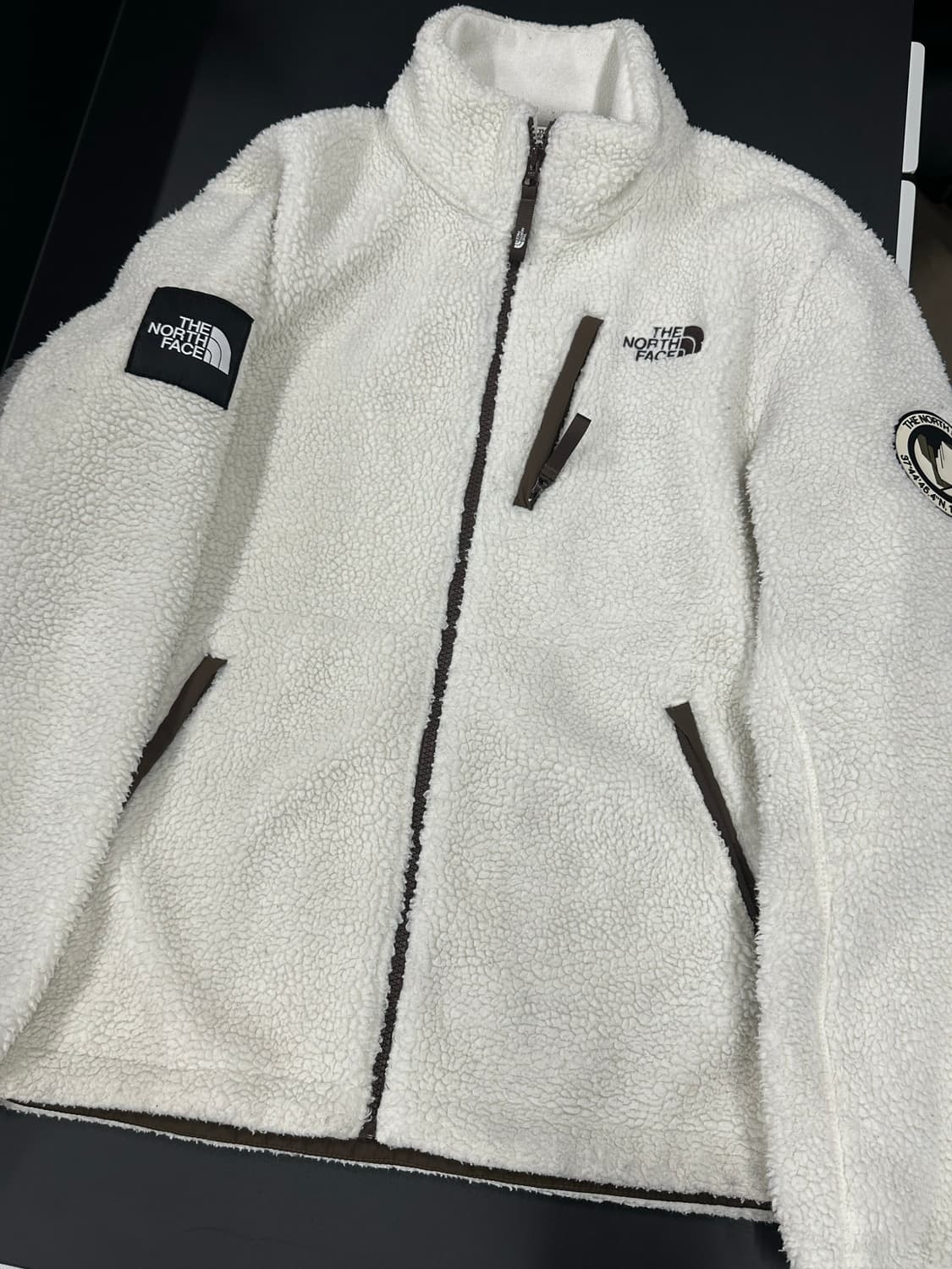 노스페이스 화이트 브라운 후리스 상품이미지4