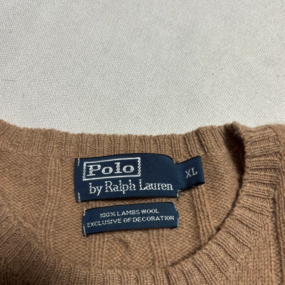 XL 폴로랄프로렌 버건디 포니 램스울 케이블 니트 상품이미지4