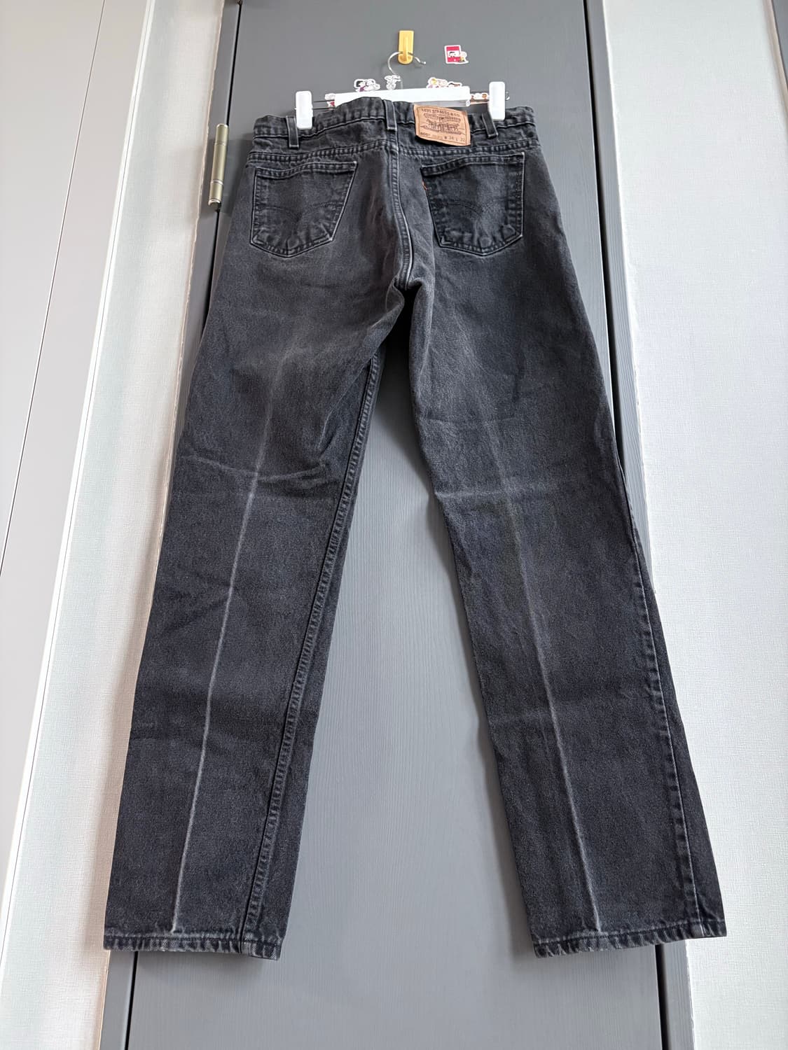 (34x32, 실측 33) 90s 리바이스 505 USA 흑청 블랙진 상품이미지2