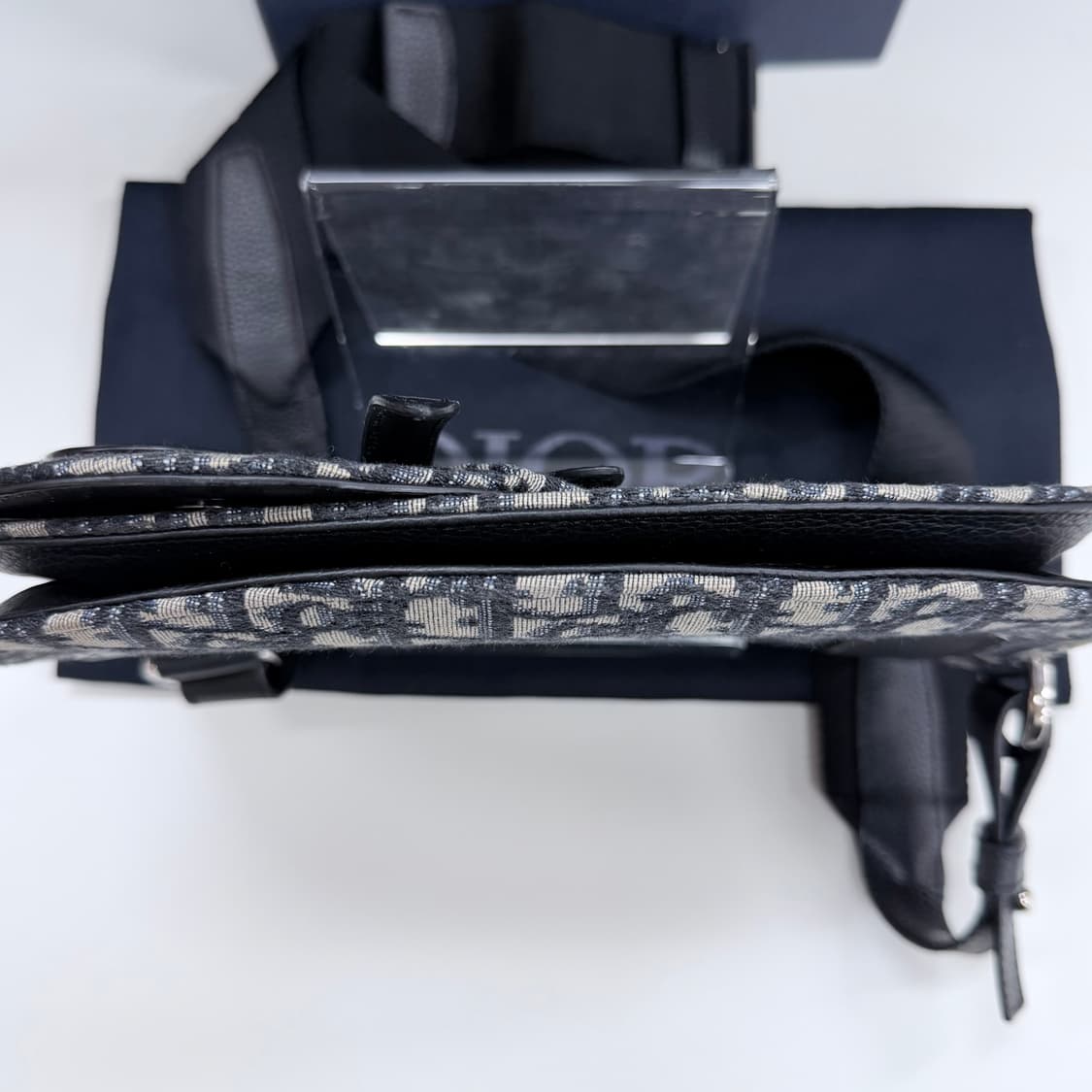 [S급/OS] 디올 오블리크 자카드 메신저 새들백 파우치 크로스백 상품이미지6