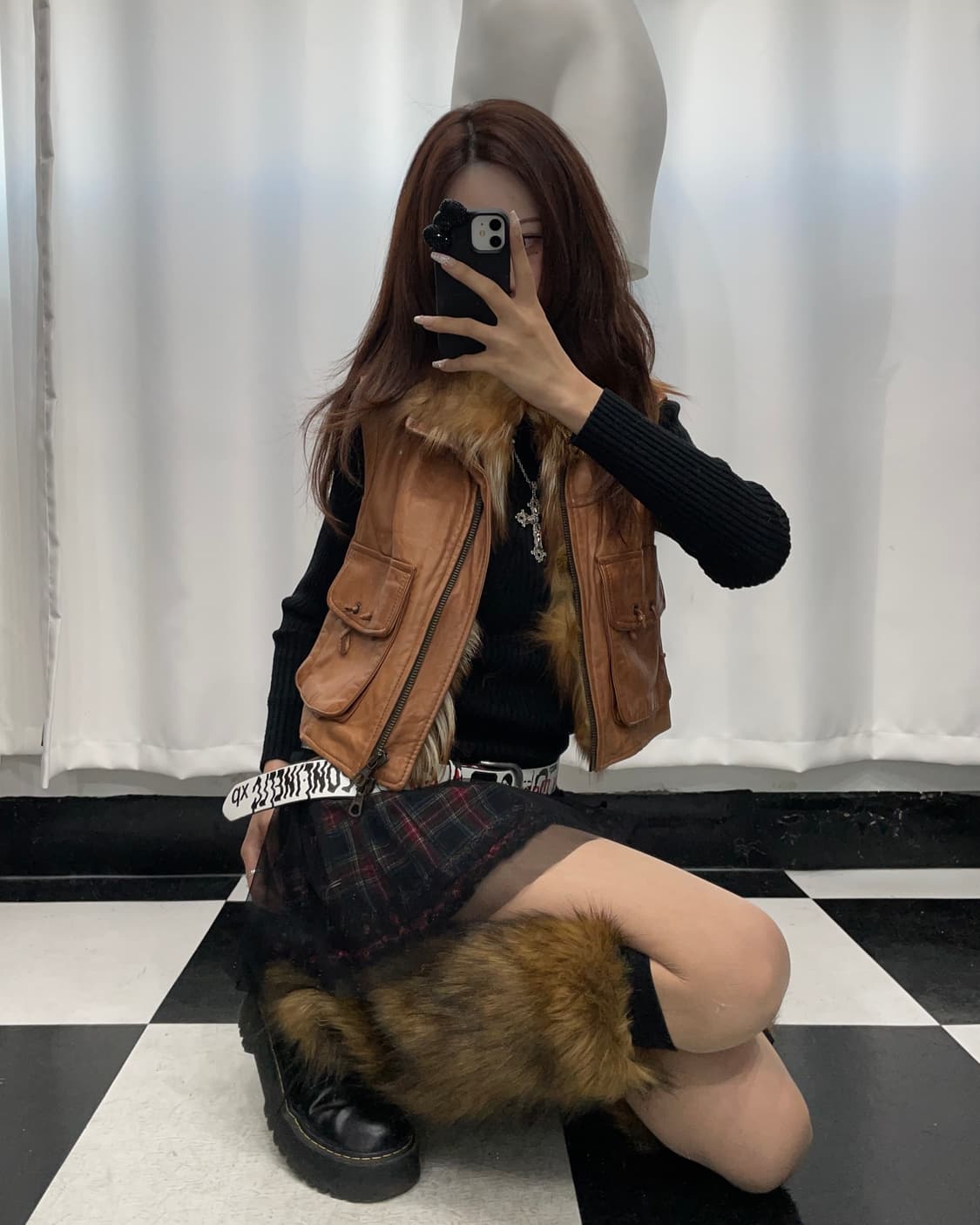 🎸브라운 퍼 래더 베스트🎸 상품이미지1