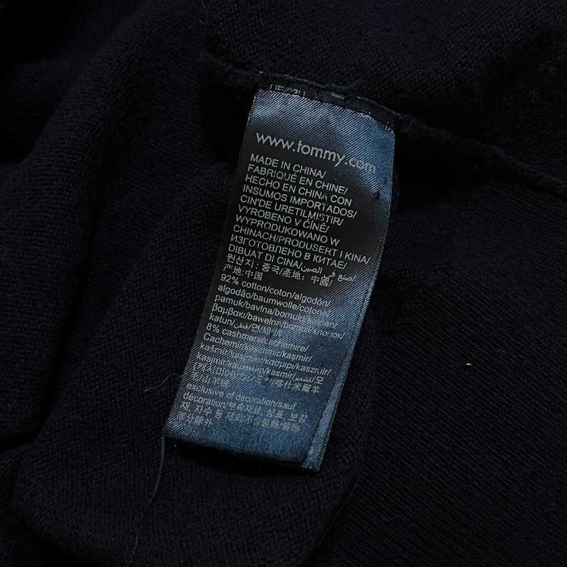 [정품] 타미 네이비 피마코튼 라운드 니트 [ M ] 상품이미지4