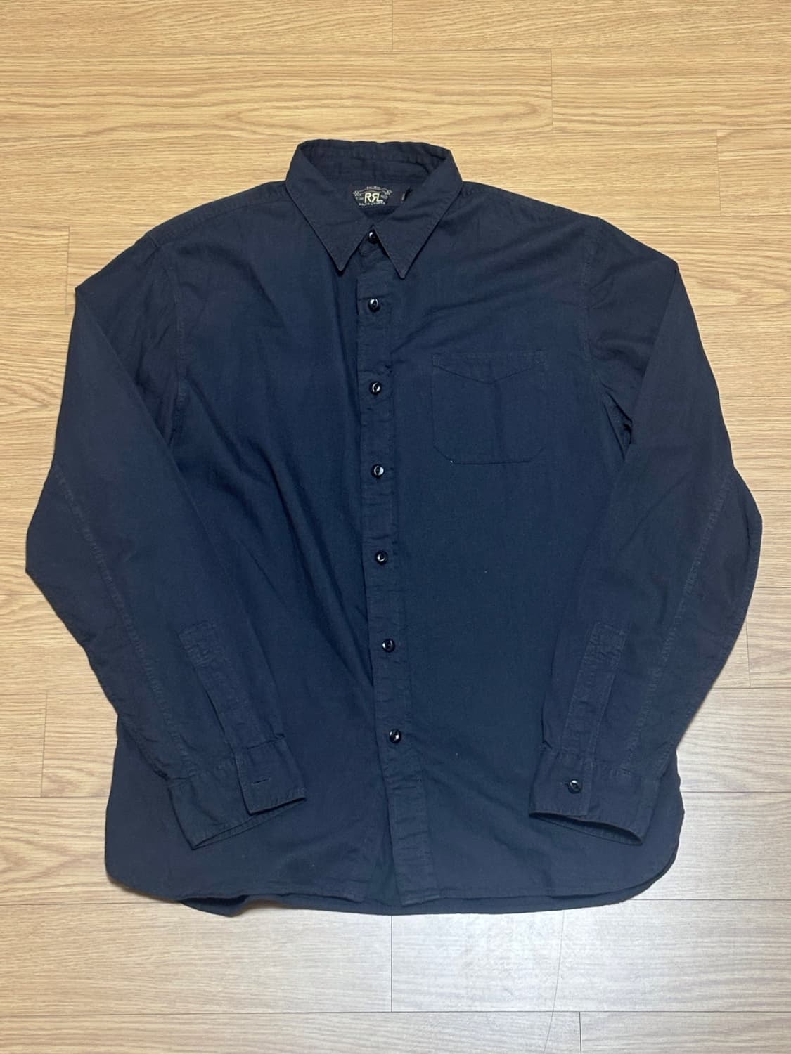 RRL 더블알엘 블랙 워싱 코튼 셔츠 M 상품이미지1