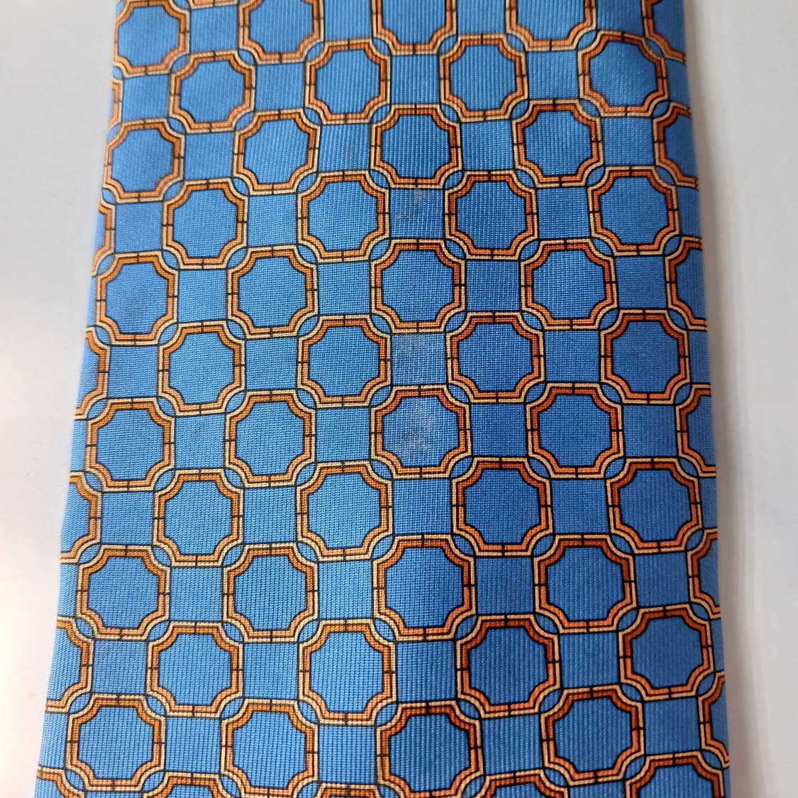 니나리치 실크 블루 패턴 넥타이 9.2cm A등급 A19835
 상품이미지9