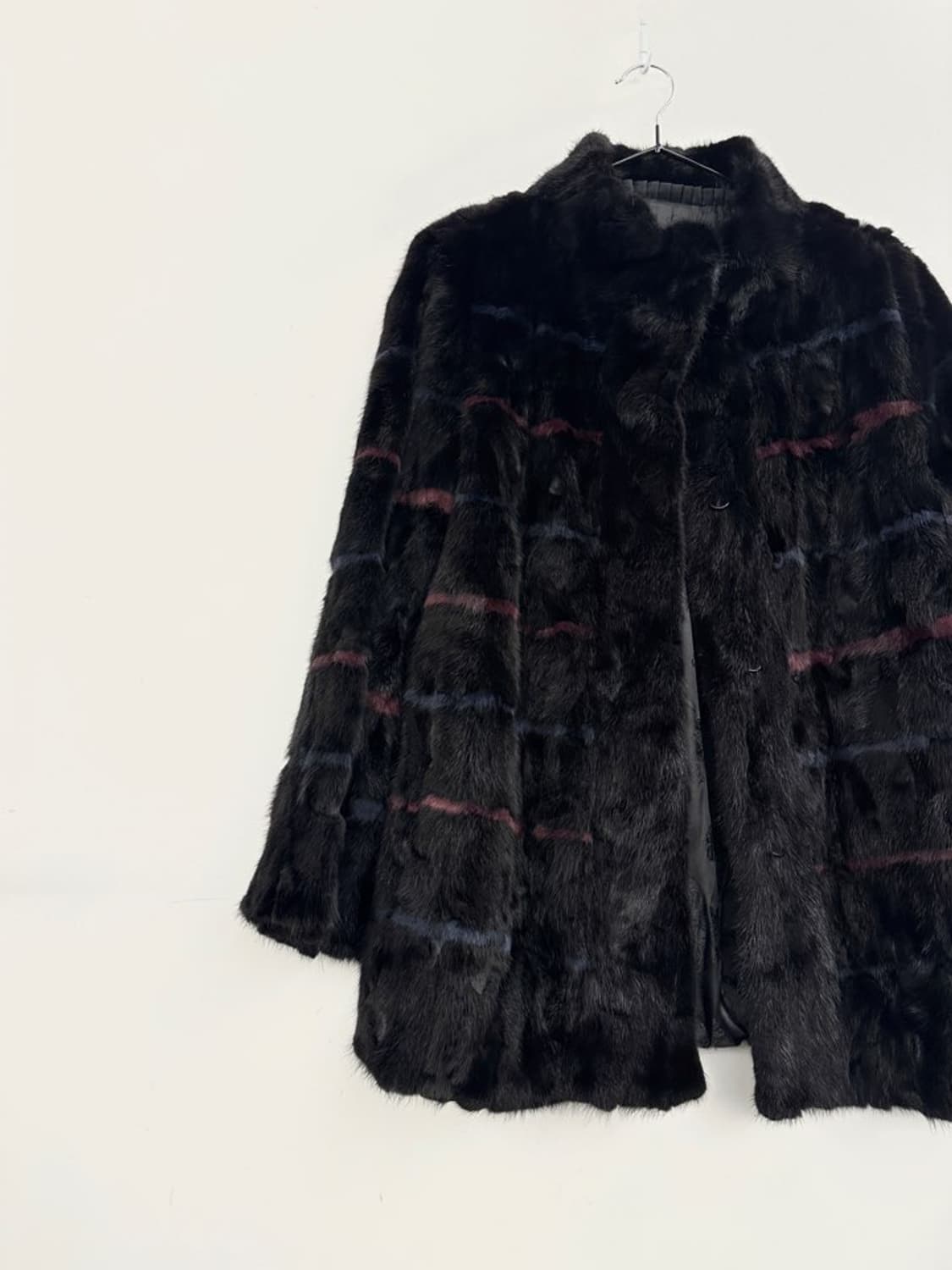 Stripe string jindo mink fur jacket/진도밍크 상품이미지2