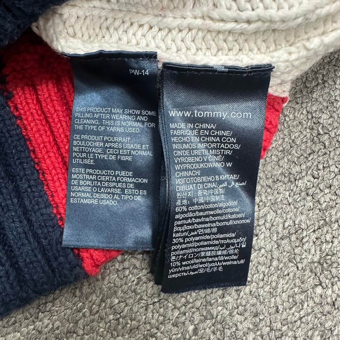 타미힐피거 배색 니트 상품이미지4