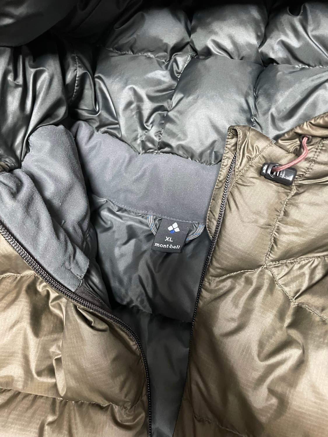 빈티지 몽벨 라이트 알파인 구스 다운 패딩 자켓 카키 브라운 상품이미지4