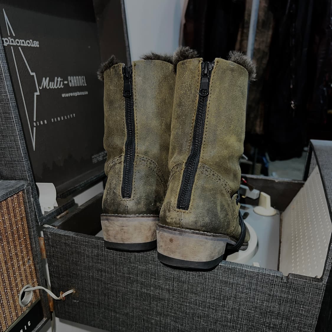 토네이도 마트 백 지퍼 주름 가공 부츠 상품이미지10