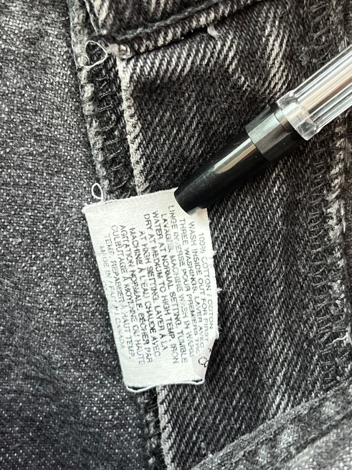 Levis 550 흑청 데님팬츠 컷팅진 W34 상품이미지9