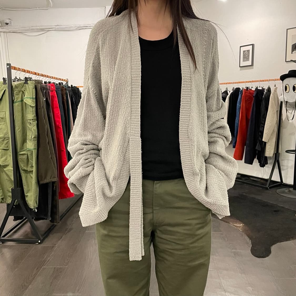 언유즈드 오버사이즈 가디건 상품이미지5