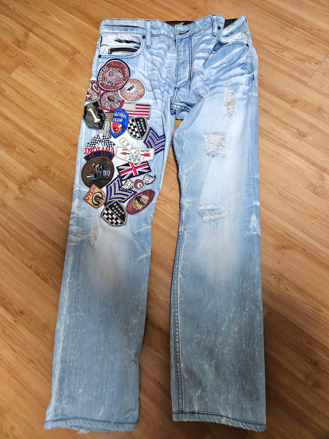 아메리칸 로빈스진 데님 연 청바지 상품이미지1