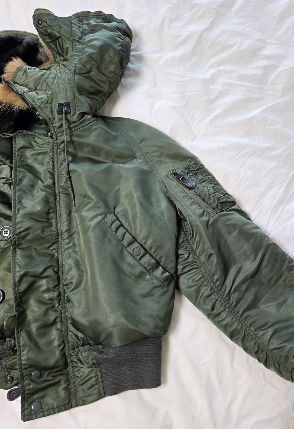 N-2B 오리지널 1972 코요테 퍼 미공군 자켓 Medium 상품이미지4