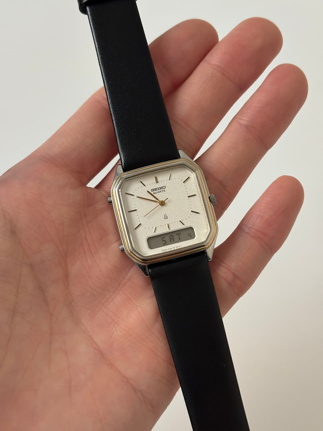 1980s Texture Dial Square Ana-Digi 상품이미지2