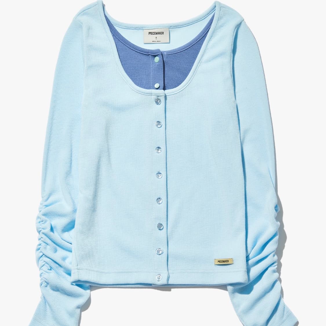피스메이커 LAYERED SLIM ROUND CARDIGAN (SKY B 상품이미지3