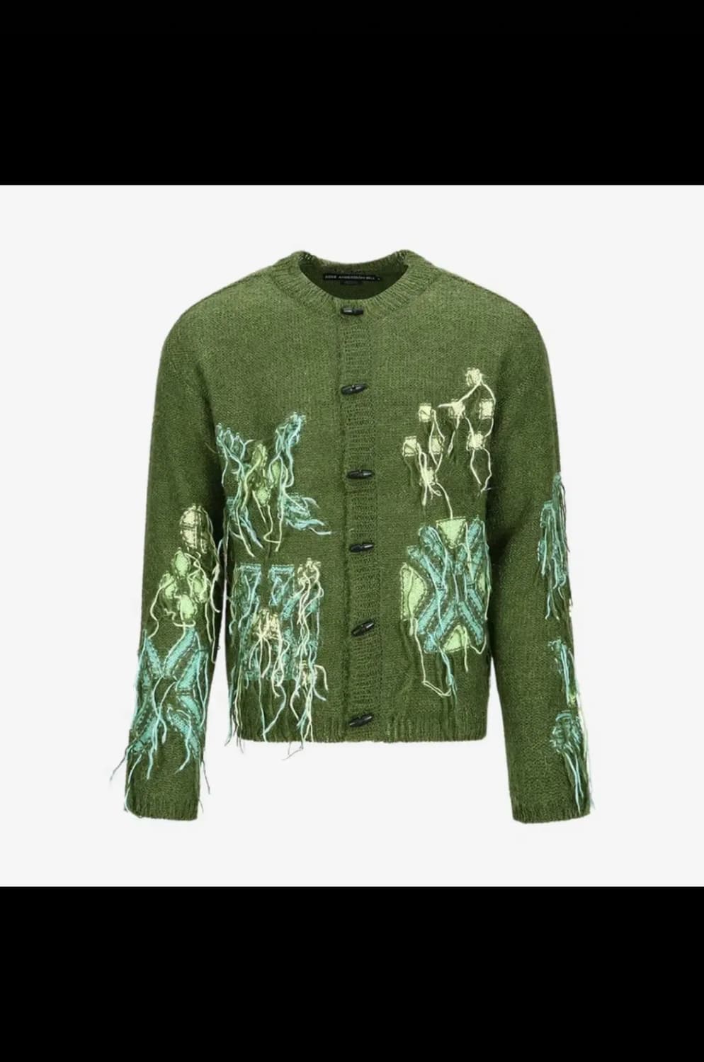 앤더슨벨  마카롱 인타르시아 가디건 카키 상품이미지1