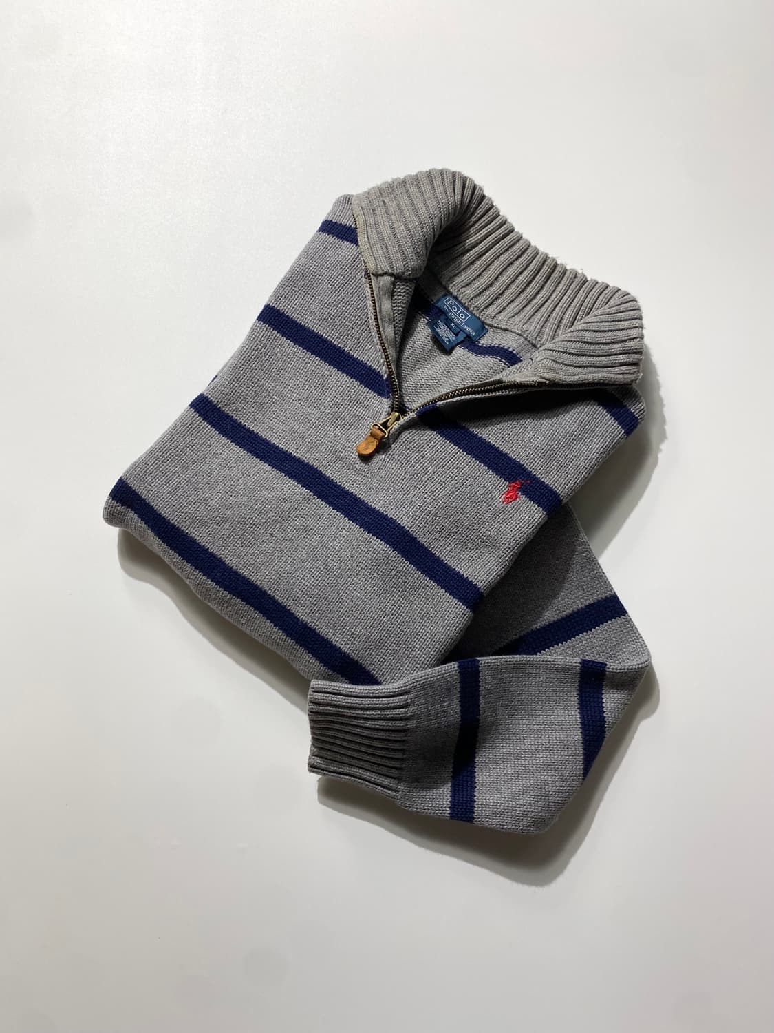 [M-L] Polo 폴로 랄프로렌 스트라이프 하프집업 니트 상품이미지1