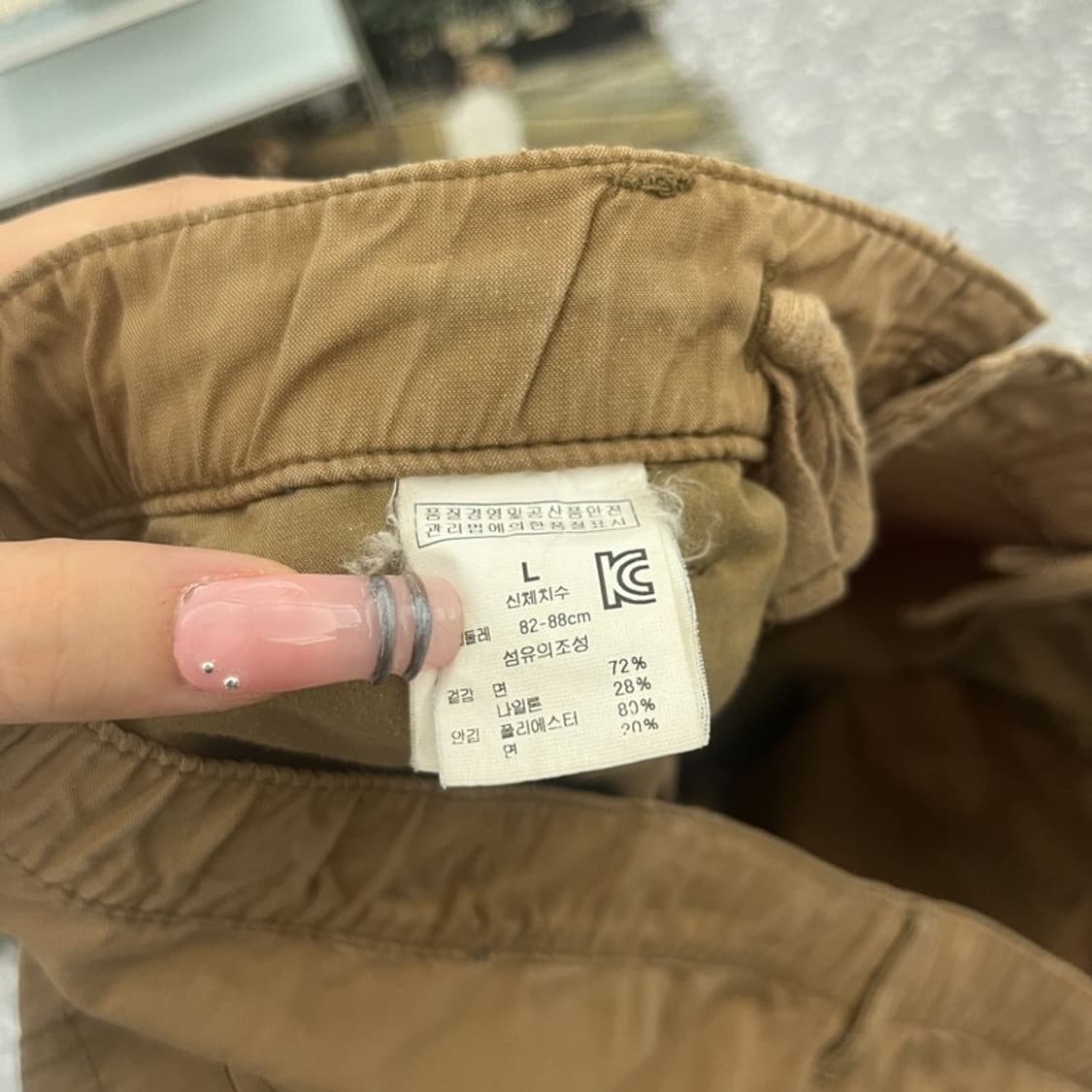 빈티지 컨트리 캐주얼 오트밀브라운 버뮤다팬츠 L C12141 상품이미지5