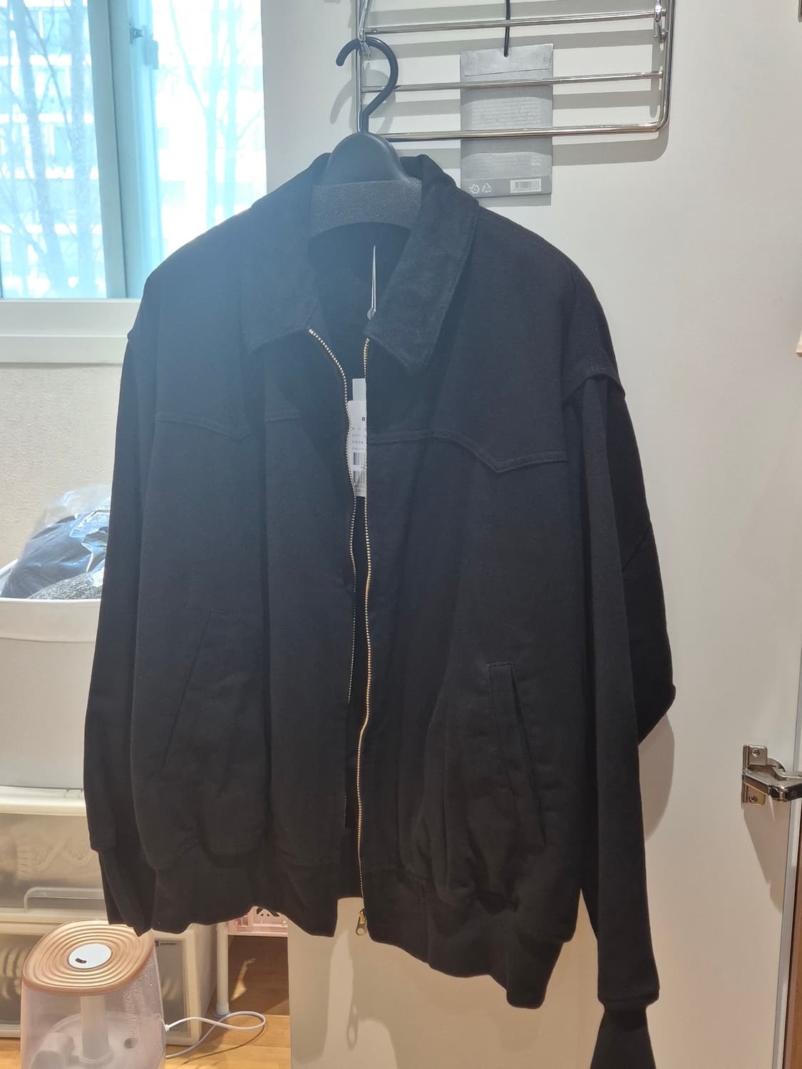 코모리 26ss 블랙드릴 집업 블루종 (2) 상품이미지1