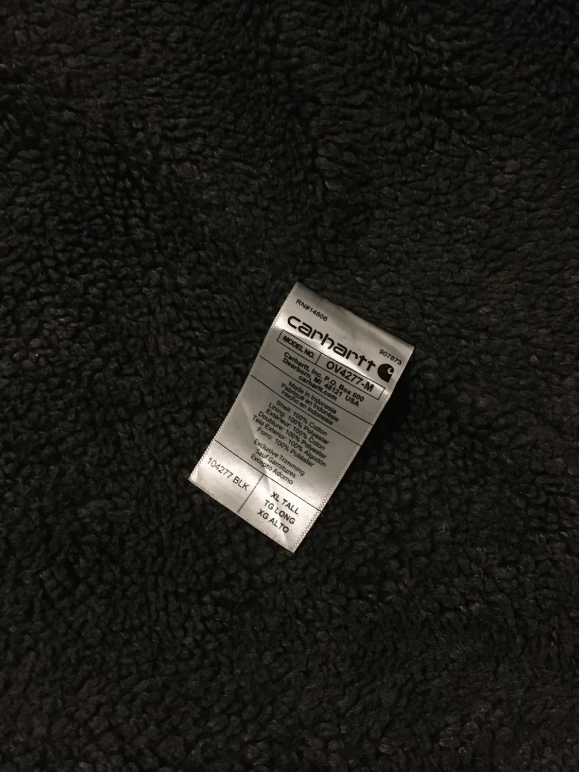 Carhartt-루즈 핏 워시트 덕 셰르파 안간 모크넥 조끼 블랙(XL) 상품이미지5