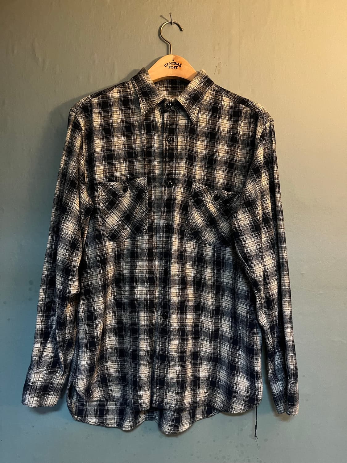 12 COTTON FLANNEL WORK SHIRT (NAVY) 상품이미지1