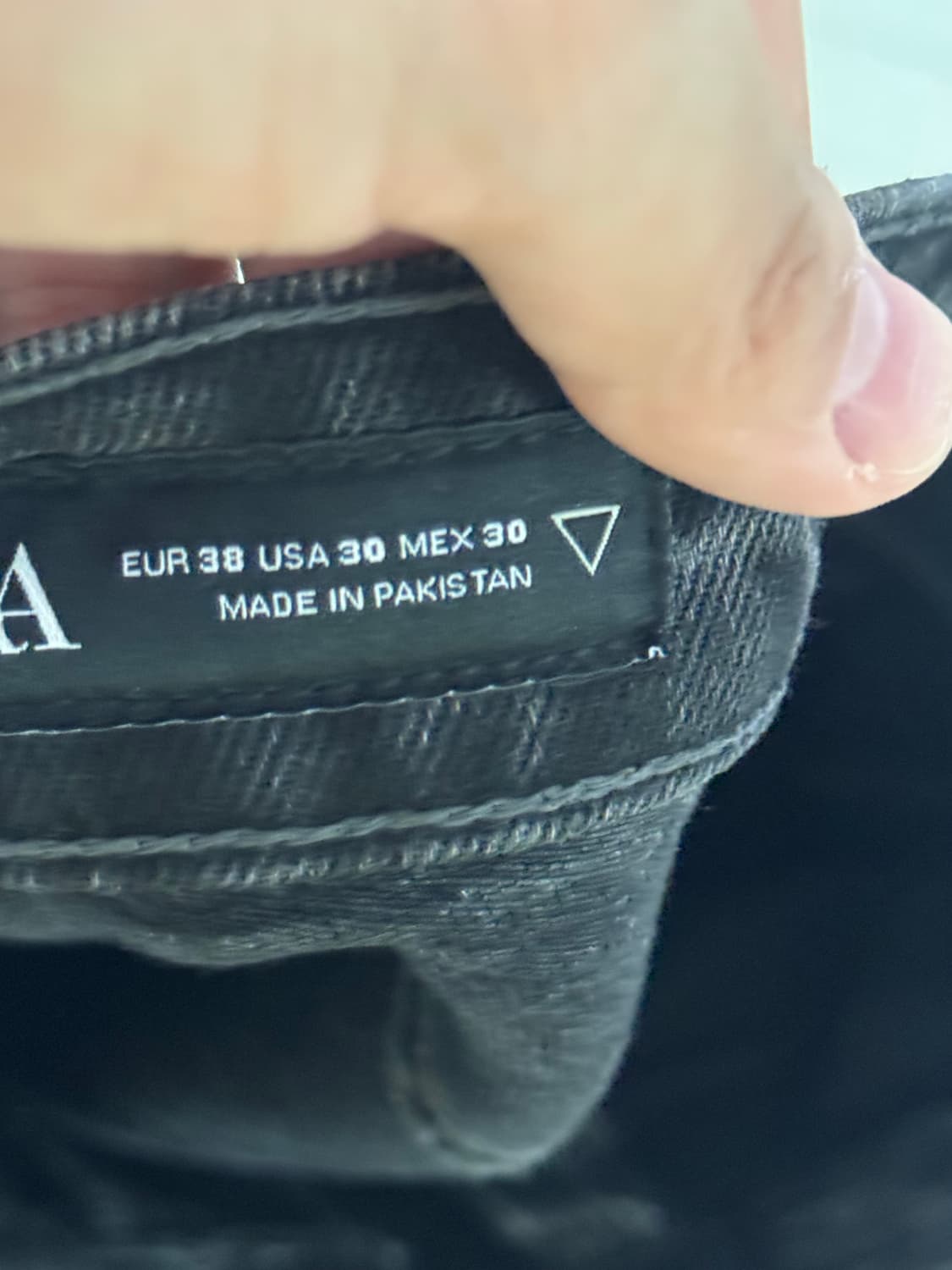 자라 zara 와이드 흑청 데님 배기진 상품이미지3