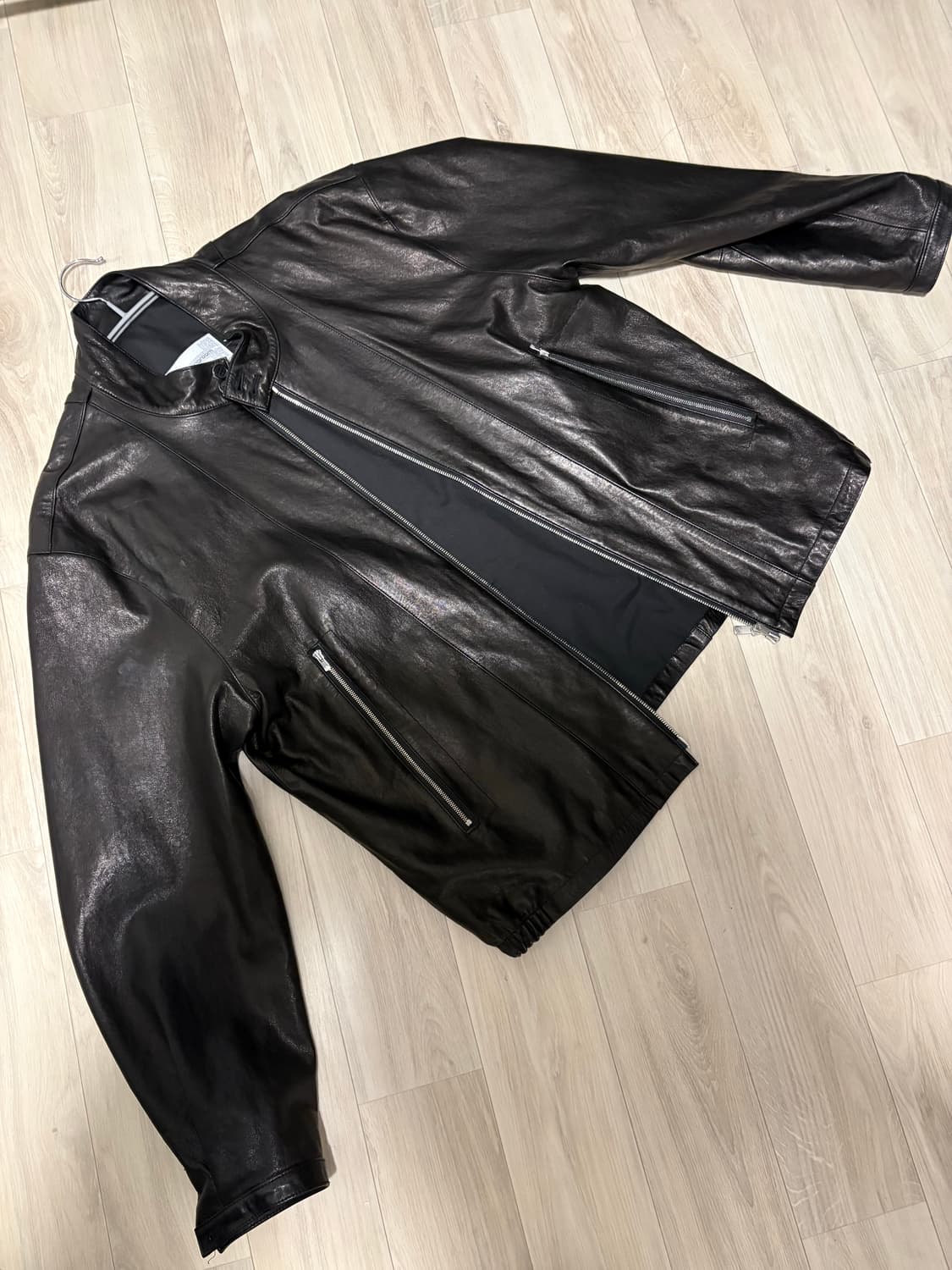 해칭룸 레더자켓 램스킨 블랙 상품이미지1