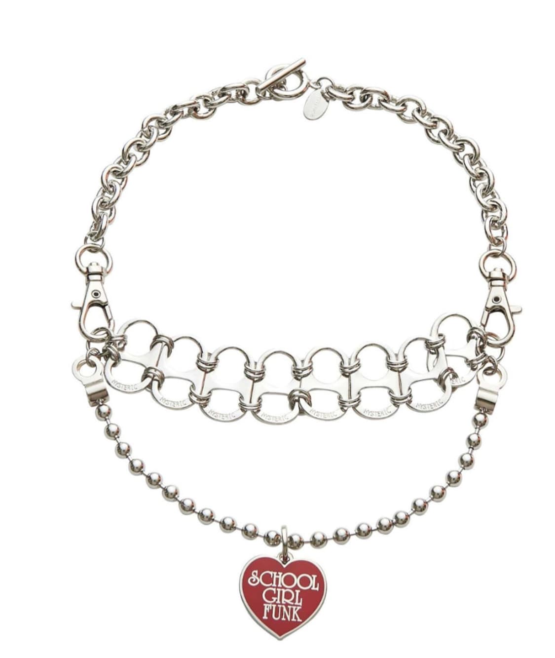 [새상품]히스테릭글래머 걸 펑크 체인목걸이 실버 상품이미지1