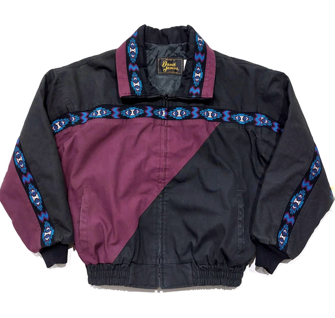 80s David James 아즈텍 봄버 자켓 L (110)산타페 상품이미지1