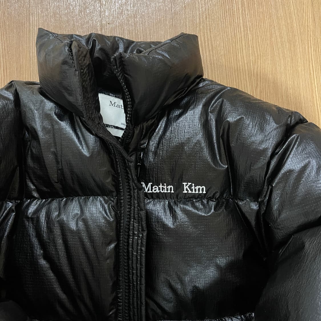 마뗑킴 마땡킴 블랙 유광 숏패딩 S 닝닝 패딩 상품이미지3