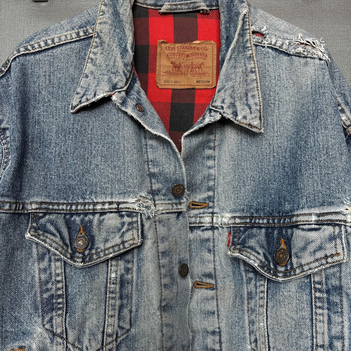 리바이스 80s 70417 블랭킷 트러커 데님자켓 상품이미지5