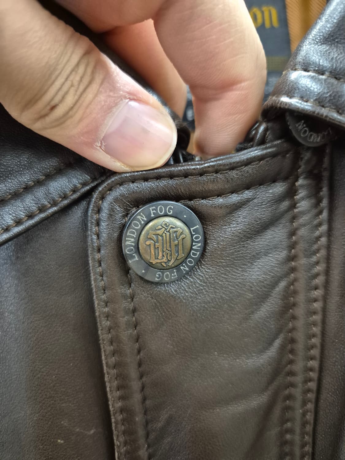 런던포그 빈티지 양가죽 자켓 95 상품이미지4