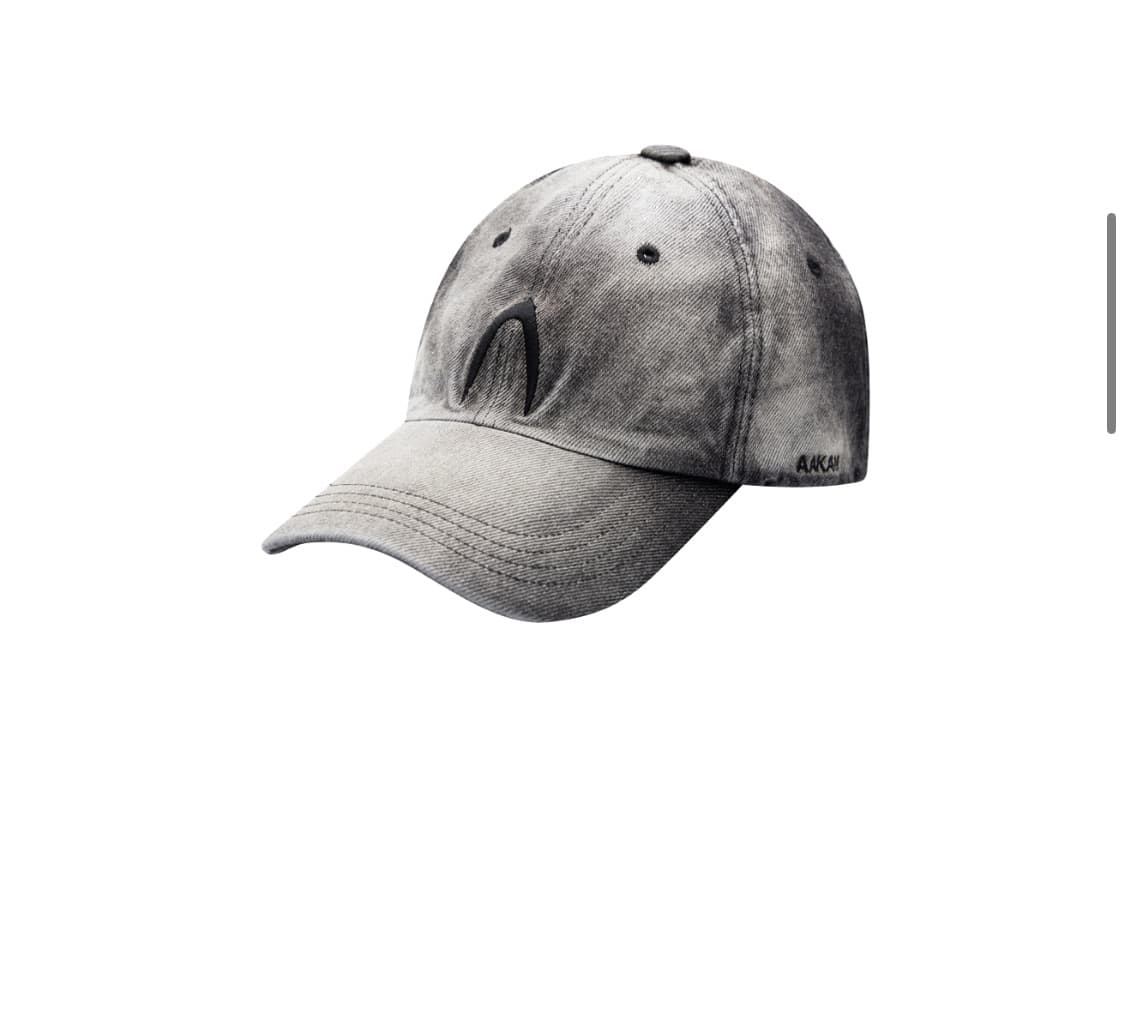 AKKAM WASHED DENIM BALL CAP BLACK 아캄 볼캡 상품이미지1
