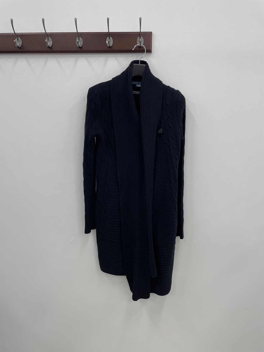 폴로 랄프로렌 캐시미어 혼방 오픈 숄 머플러 꽈베기 롱 가디건 상품이미지1