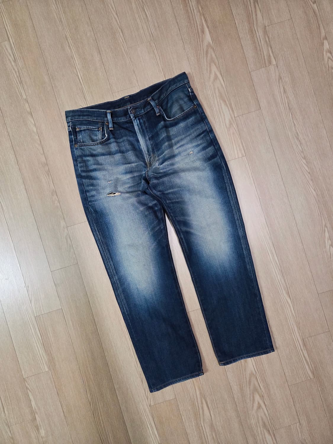 에드윈 재팬 메이드 블루 워싱 데님 팬츠 상품이미지3