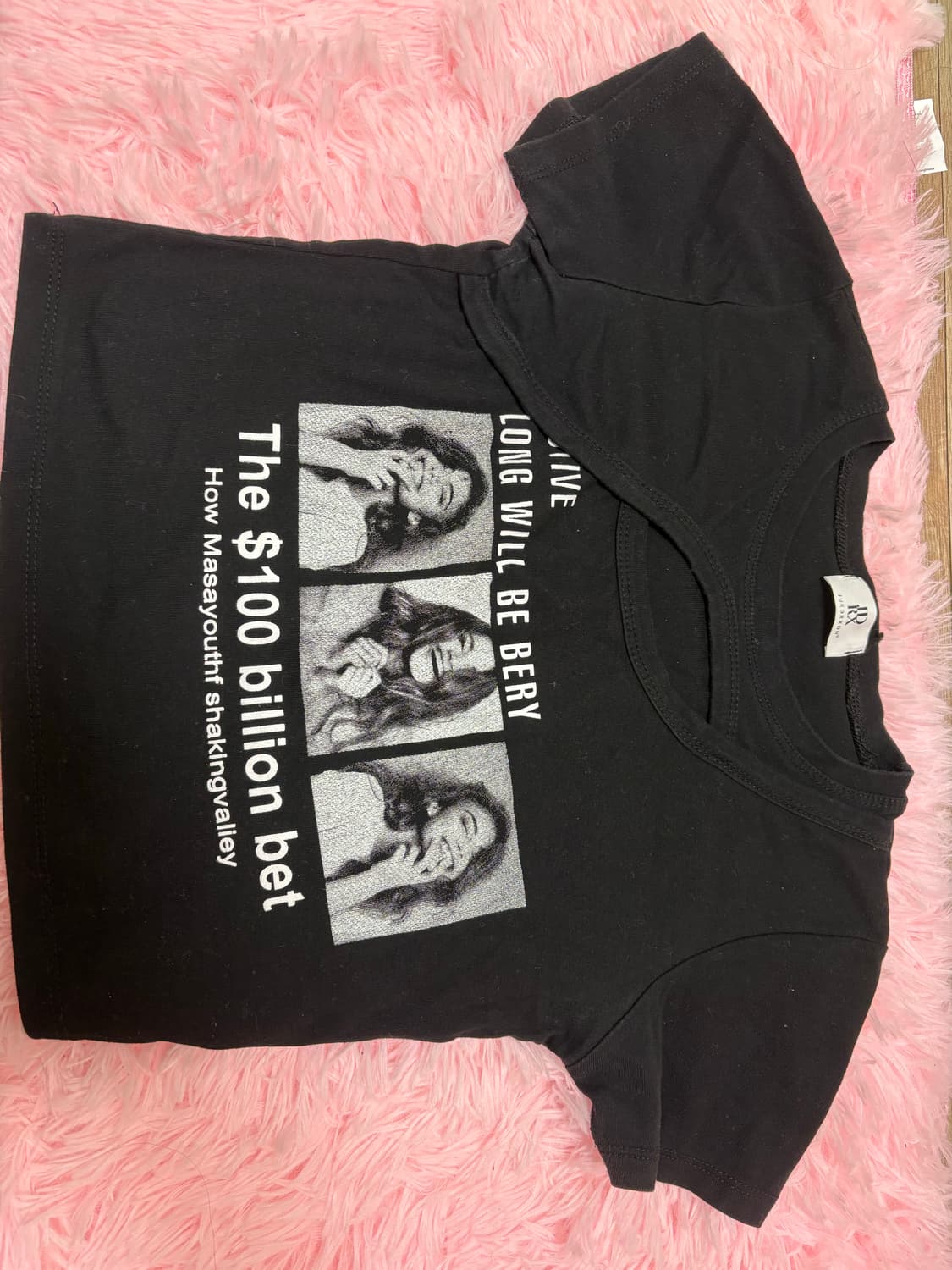 크롭 반팔티 검정  상품이미지1