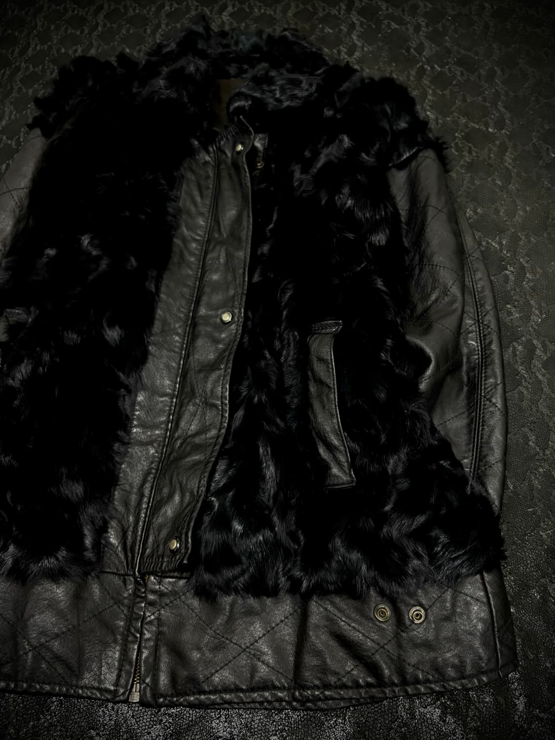 “Vintage” Chic Mood Fur Trimming Leather 상품이미지7