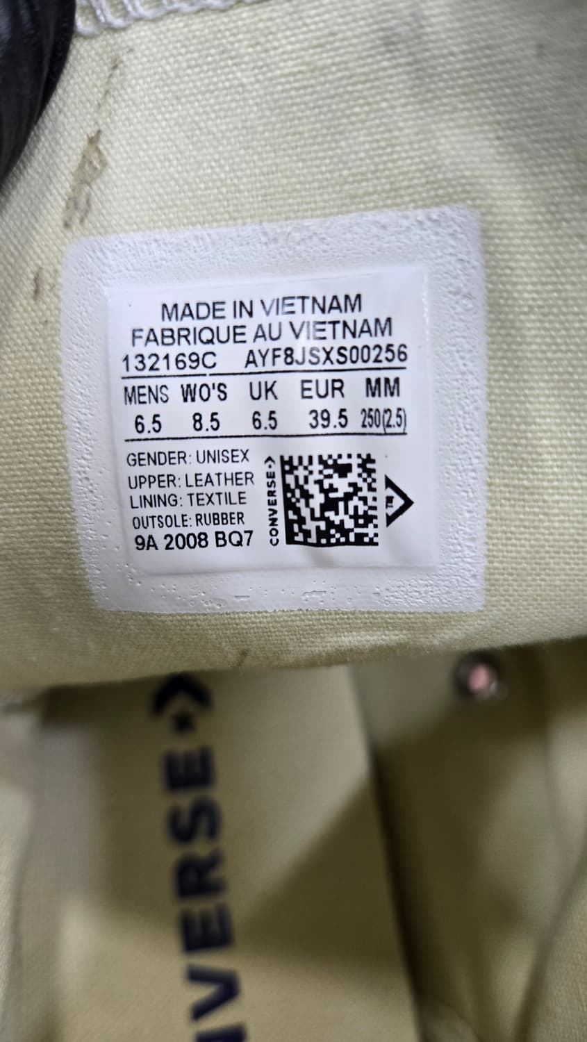 컨버스 250mm- 올스타 레더 하이 화이트 상품이미지7