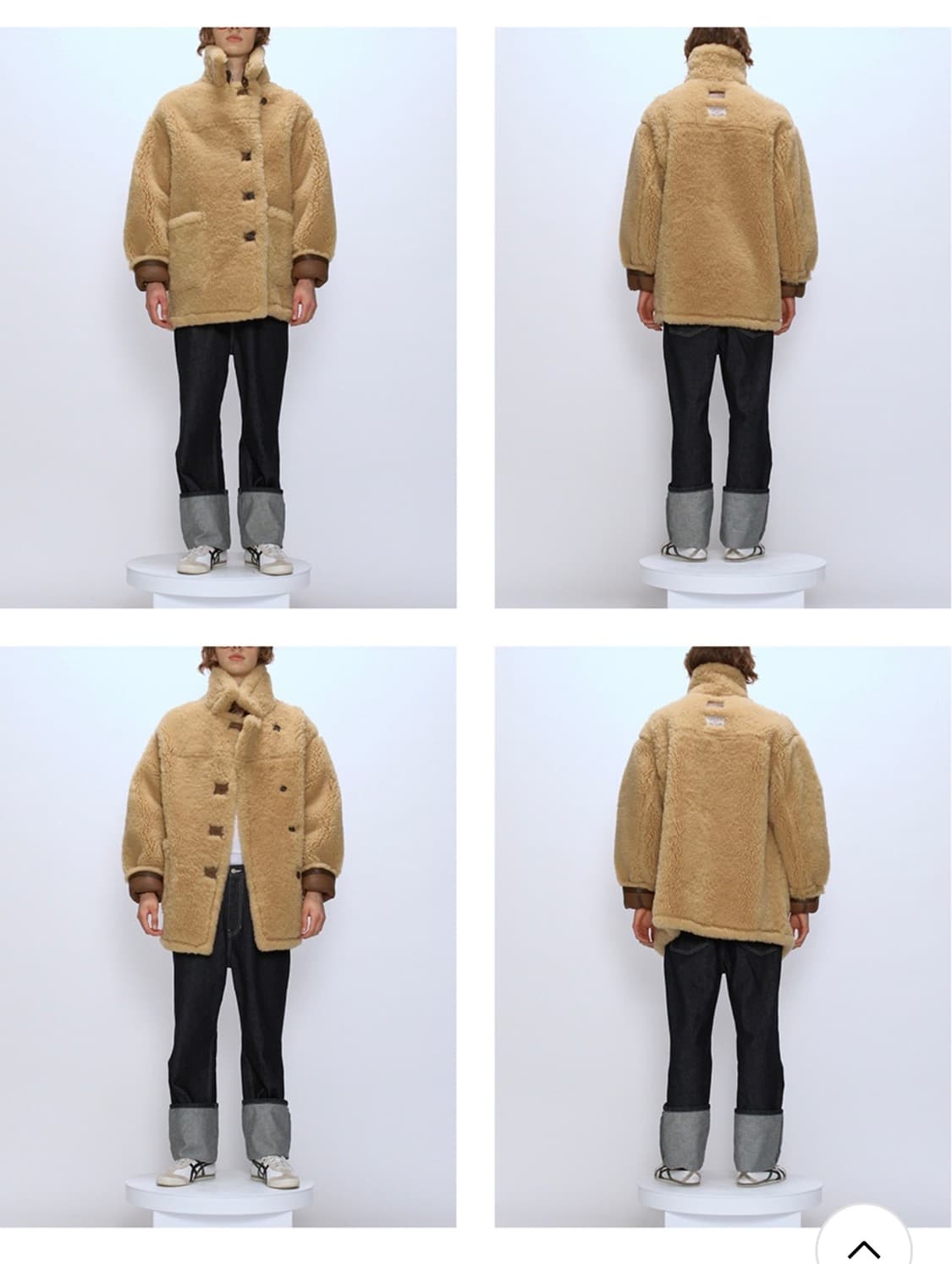 새상품/구할수X/약40%저렴)고준희 태디베어하프무스탕M브라운 상품이미지8