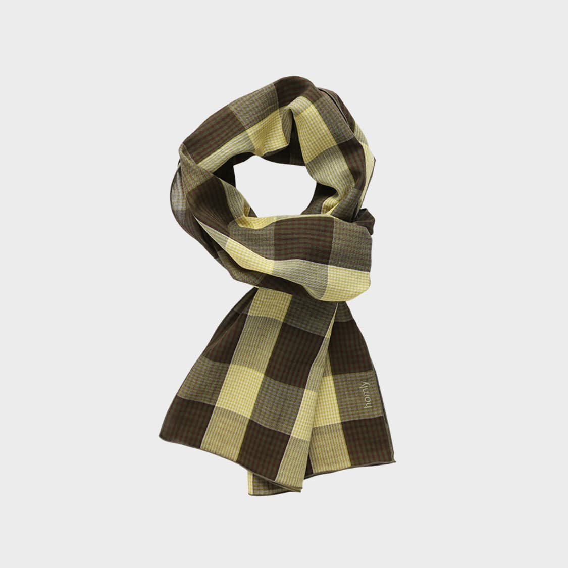 홈리 체크 스카프 옐로우 / 목도리 머플러 상품이미지1