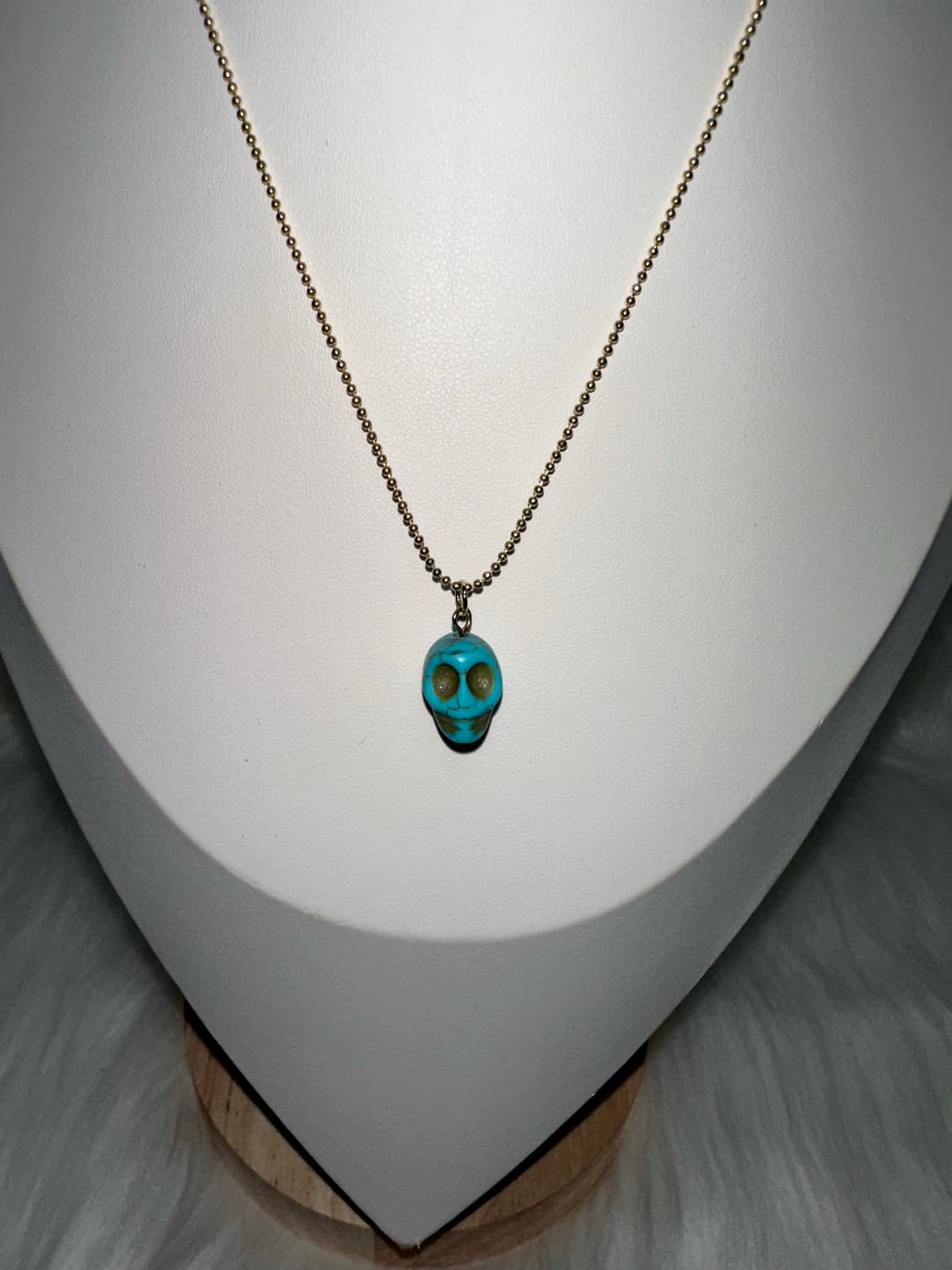 오리엔탈 고스펑크 푸른 해골 목걸이 상품이미지1